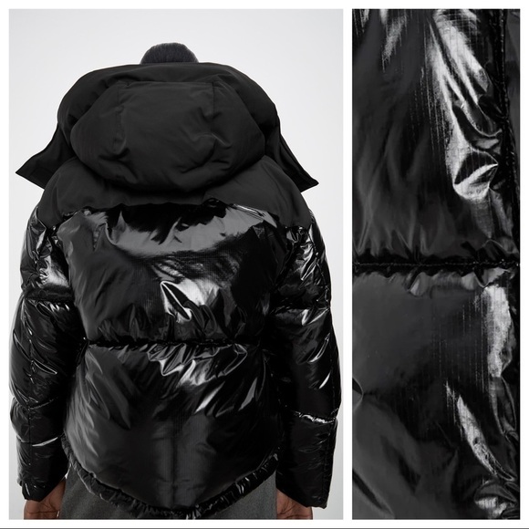 NWT. Zara Black Water Repellent Padded Jacket. Size S. - Picture 3 of 13